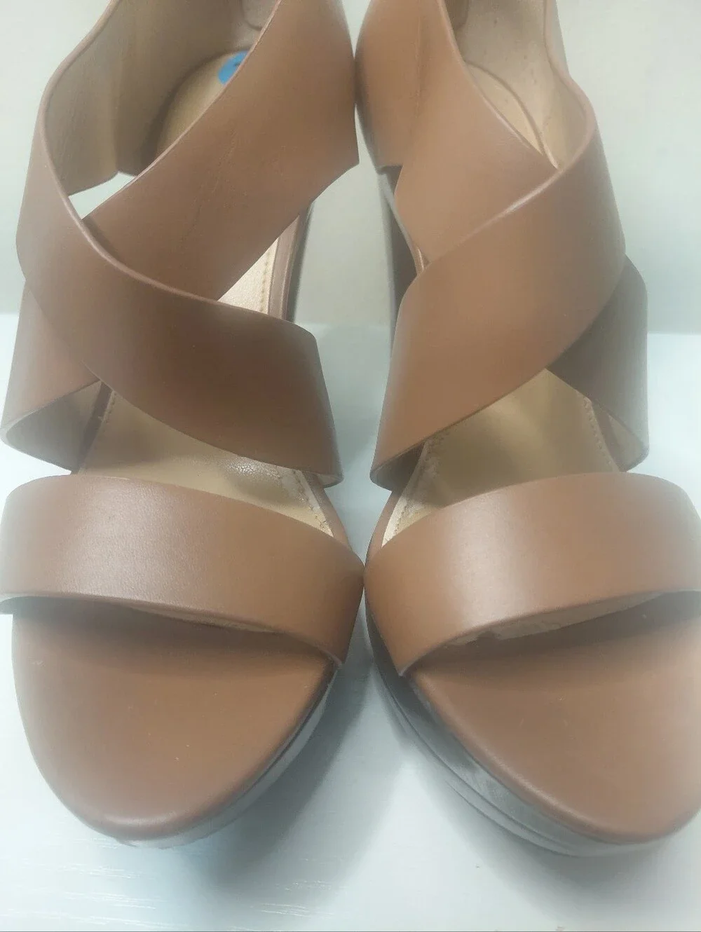 Michael Kors Brown Strappy Platform Heels Size 7.5